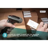 Digitus 2D Bluetooth Barcode Scanner, Barcode-Scanner schwarz, Akkubetrieb, mit Halterung, QR-Code kompatibel