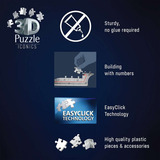 Ravensburger 3D Puzzle Iconics: Eiffelturm - mit Licht 216 Teile