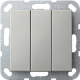 Gira Wippschalter British Standard Ausschalter dreifach mit Wippen edelstahl, Retail