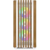 Sharkoon Rebel C70G RGB , Tower-Gehäuse weiß/holz, Tempered Glass
