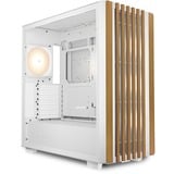 Sharkoon Rebel C70G RGB , Tower-Gehäuse weiß/holz, Tempered Glass