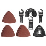 EINHELL Multi-Tool-Set für Holz, Metall, Kunststoff, 17-teilig, Schleifscheibe für Multifunktionswerkzeuge