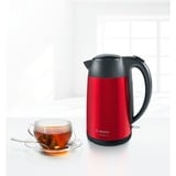 Bosch Home Wasserkocher DesignLine TWK3P424 rot/grau, 1,7 Liter