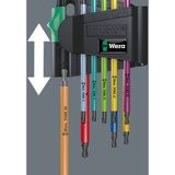 Wera Winkelschlüsselsatz 967 SPKL/9 Sechsrund, Schraubendreher mit Halteclip, mit Magnetisiergerät