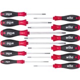Wiha Schraubendreher-Set SoftFinish, 12-teilig schwarz/rot
