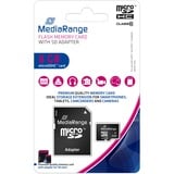 MediaRange 8 GB microSDHC, Speicherkarte schwarz, Class 10
