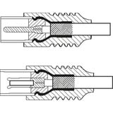 goobay Antennenkabel (135dB typ), Koax-Buchse > Koax-Stecker schwarz, 2 Meter