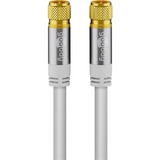 goobay SAT-Antennenkabel (135dB typ), F-Stecker > F-Stecker weiß, 3 Meter