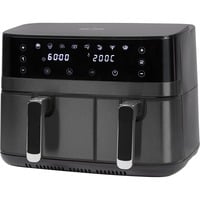ProfiCook Doppel-Heißluftfritteuse PC-FR 1295 H edelstahl (dunkel)/schwarz, 2.700 Watt, 2 Körbe 5,5 + 3,5 Liter