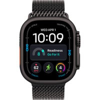 Apple Watch Ultra 4, Smartwatch Titan schwarz, 49 mm, Milanaise Armband Titan schwarz S, Cellular