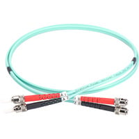 Digitus LWL Patchkabel, Duplex, ST > ST Stecker, Multimode OM3 türkis, 10 Meter