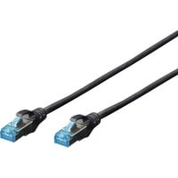 Digitus Patchkabel CAT 5e SF/UTP 0,5m schwarz, 0,5 Meter