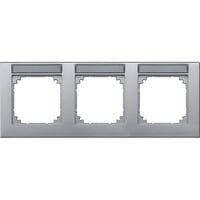 Merten Rahmen dreifach beschriftbar waagerecht aluminium, Retail