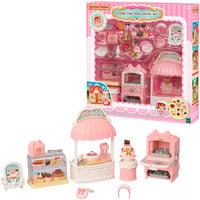 EPOCH Sylvanian Families - Dorfkonditorei Set für Starter Haus, Konstruktionsspielzeug 