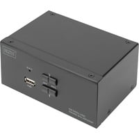 Digitus KVM-Switch DisplayPort 2x 1  schwarz, Dual Display