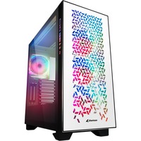 Sharkoon ELITE SHARK CA300H , Big-Tower-Gehäuse weiß, 2x gehärtetes Glas