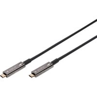 Digitus 4K USB-C AOC AV-Anschlusskabel schwarz, 20 Meter