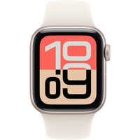Apple Watch SE 3, Smartwatch silber, Aluminium, 40 mm, Sportarmband polarstern M/L