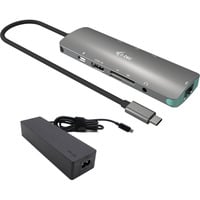 i-tec USB-C Metal Nano 4K Docking Station, Dockingstation grau, HDMI, USB-C, USB, RJ-45, PD, mit Ladegerät
