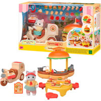 EPOCH Sylvanian Families - Mobiler Hamburger Imbiss mit Figur, Konstruktionsspielzeug 