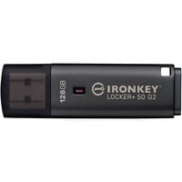 Kingston IronKey Locker+ 50 G2 128 GB, USB-Stick anthrazit, USB-A 3.2 Gen 1