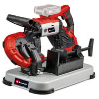 EINHELL Power X-Change Akku-Bandsäge TE-MB 18/127 U Li-Solo, 18Volt rot/schwarz, ohne Akku und Ladegerät, mit Untergestell