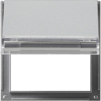 Gira Zentralplatte Klappdeckel mit Schriftfeld TX44, Adapter aluminium, Retail