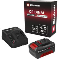 EINHELL Power-X-Change Starter-Kit A1, 18Volt 4Ah, Set schwarz/rot, Akku + Ladegerät