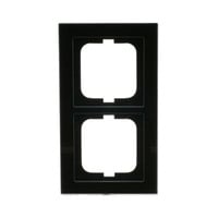 Busch-Jaeger Abdeckrahmen 2-fach, Abdeckung schwarz (glänzend), Retail