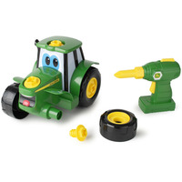 TOMY Bau dir deinen Johnny Traktor mit Schraubendreher zum Zusammenbauen, Konstruktionsspielzeug 