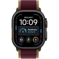 Apple Watch Ultra 4, Smartwatch Titan schwarz, 49 mm, Trail Loop Burgunder M/L, Cellular