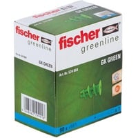 fischer Gipskartondübel GK GREEN grün, 90 Stück